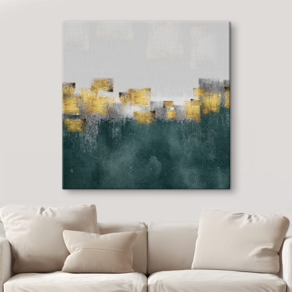 Schilderij van een stad Schilderij van een stad