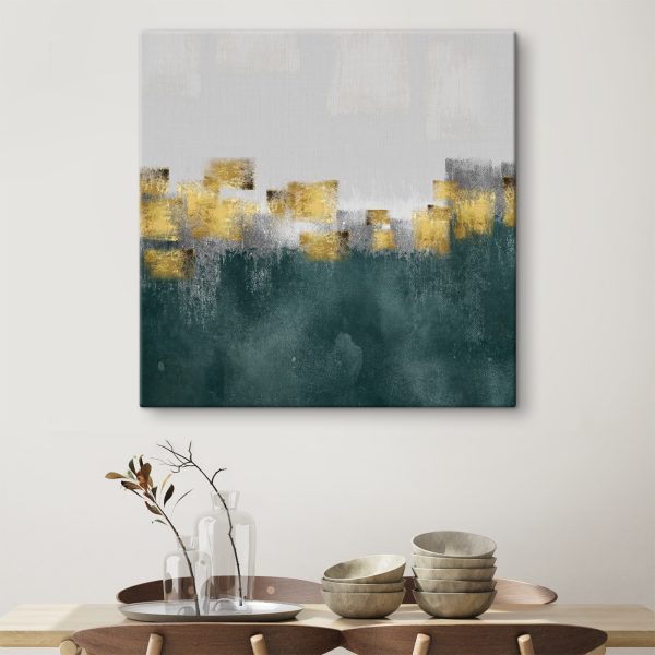 Schilderij van een stad Schilderij van een stad