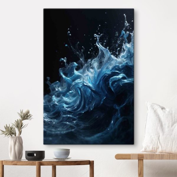 Blauwe vloeistof in het water Blauwe vloeistof in het water