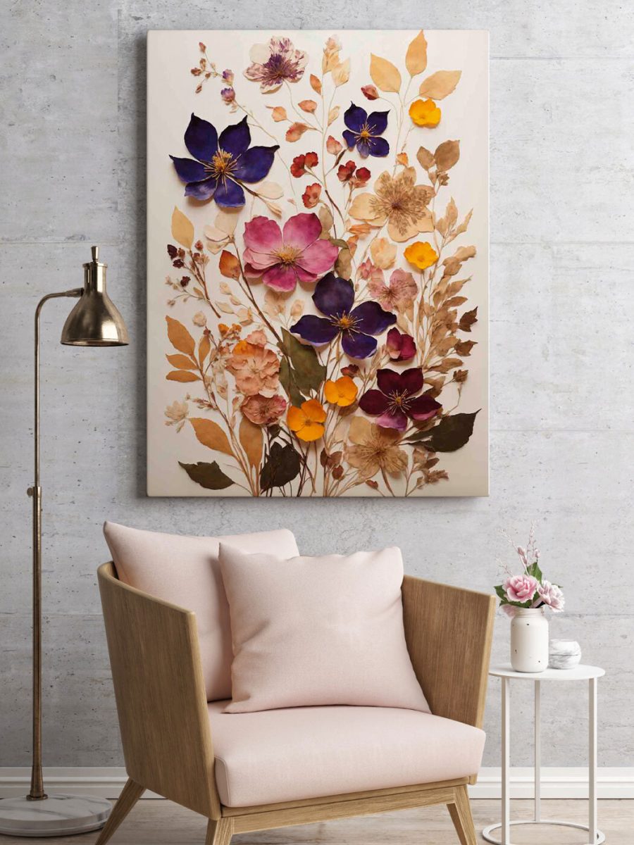 Groep bloemen en bladeren