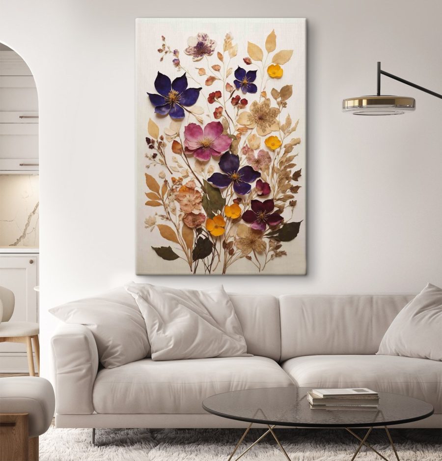 Groep bloemen en bladeren