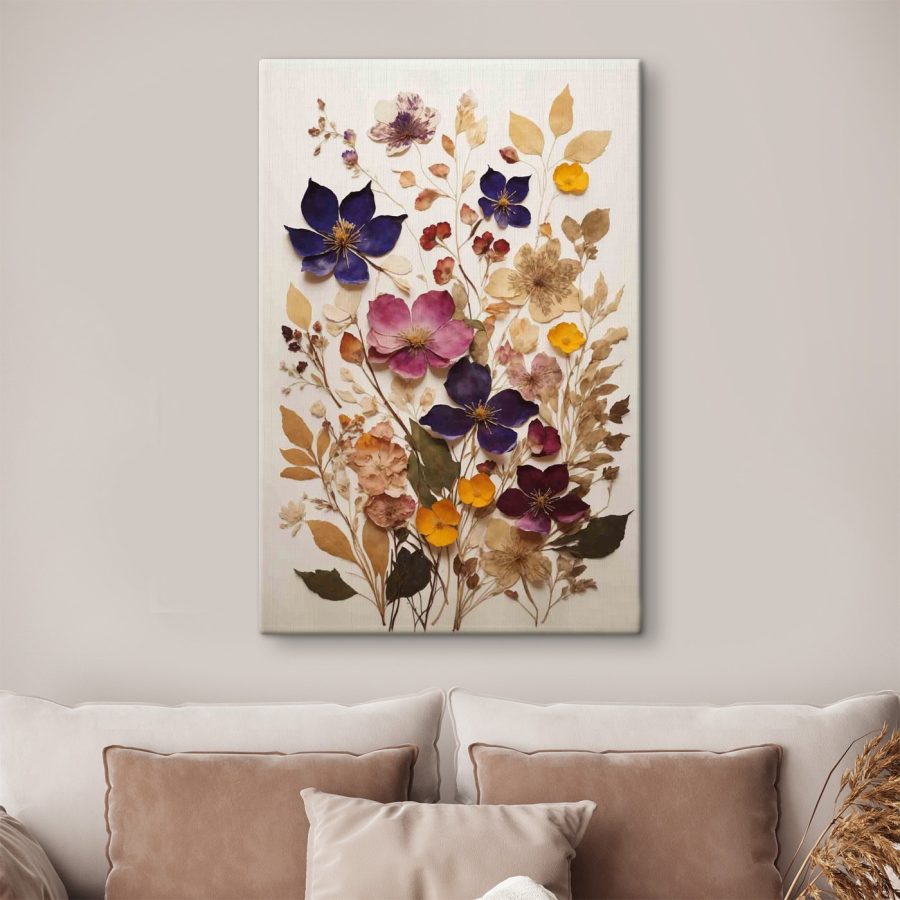 Groep bloemen en bladeren