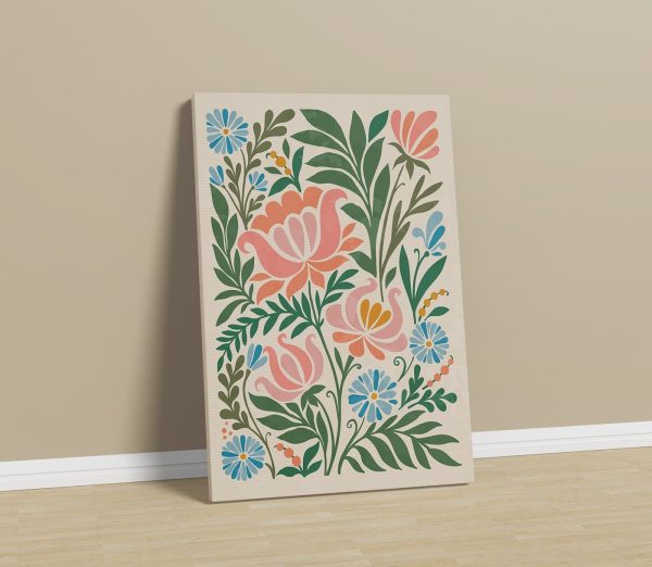 Kleurrijk bloemenontwerp op een witte achtergrond Kleurrijk bloemenontwerp op een witte achtergrond