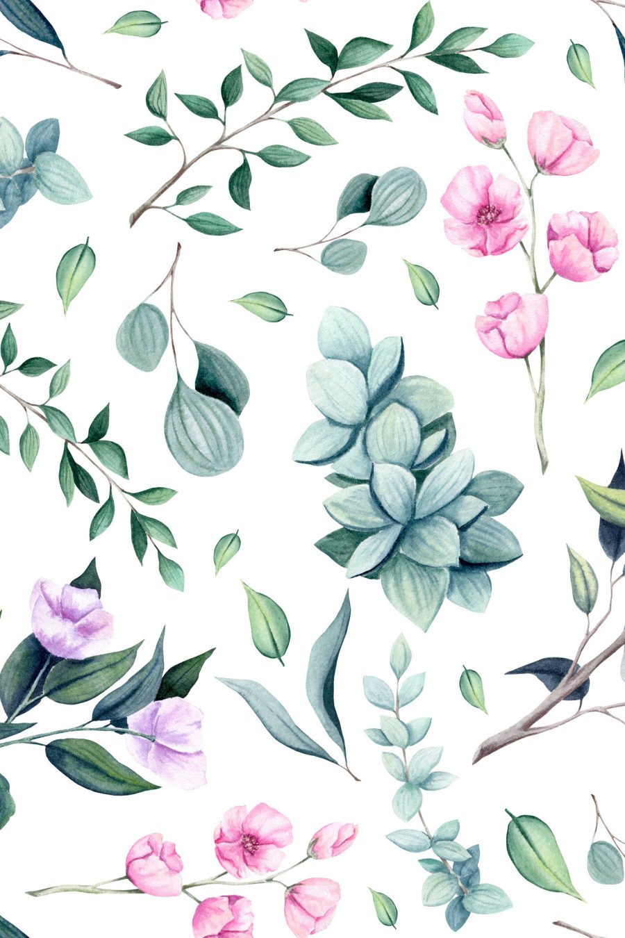 Patroon van bloemen en bladeren