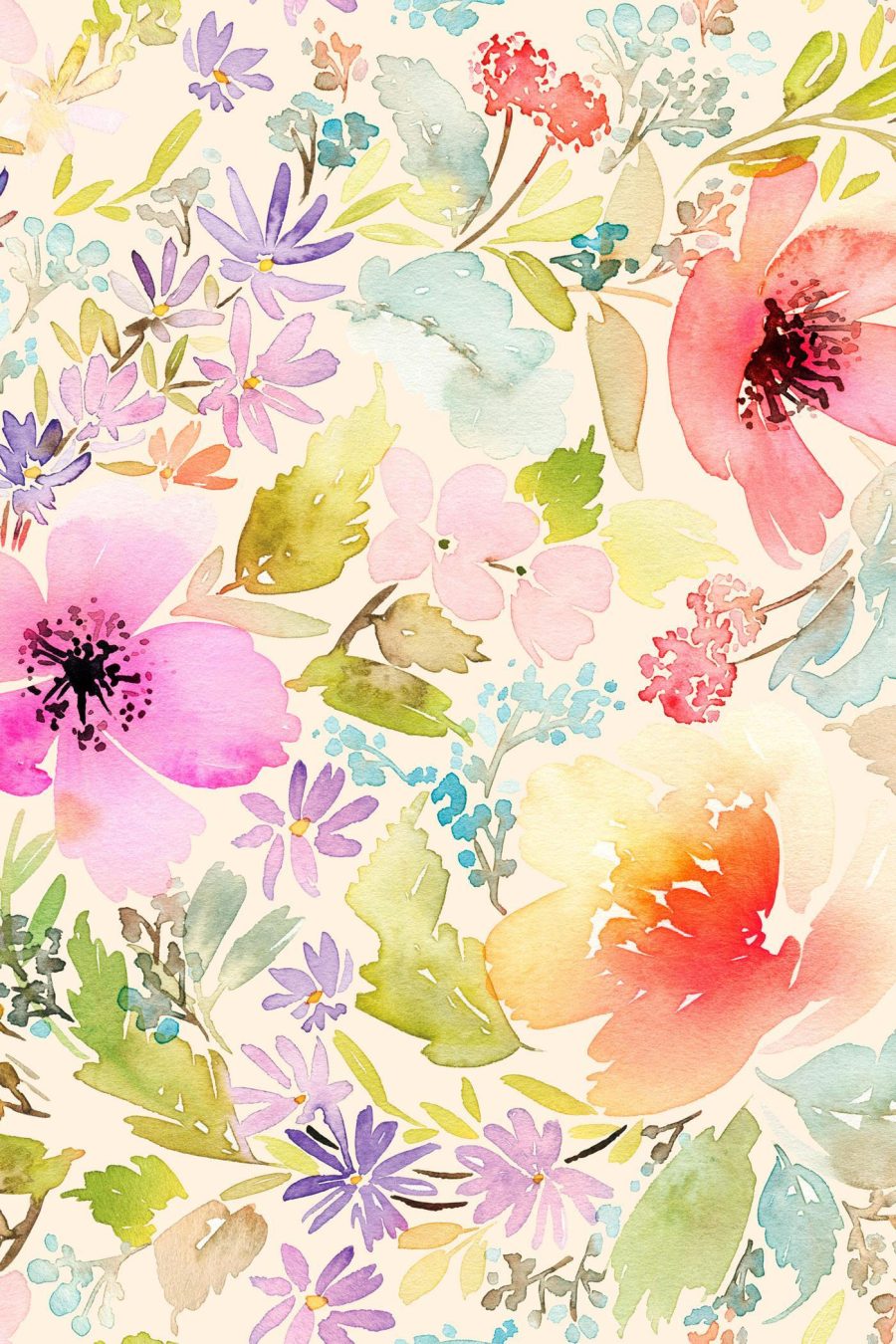 Aquarel van bloemen Aquarel van bloemen