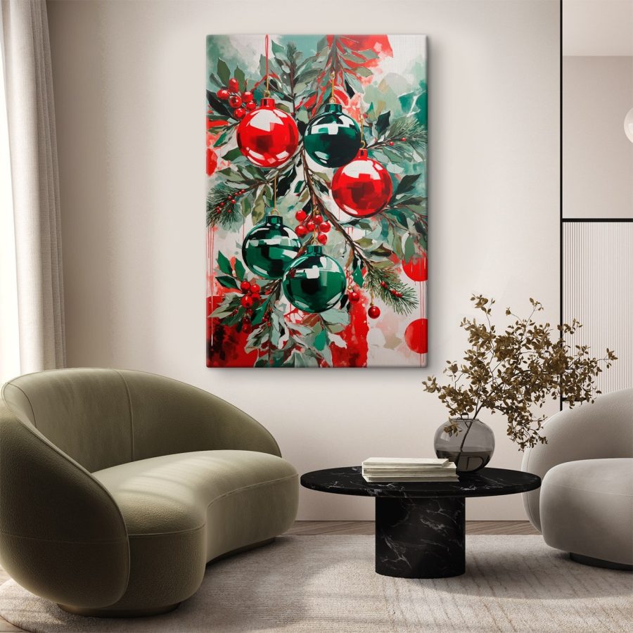Schilderij van ornamenten op een tak