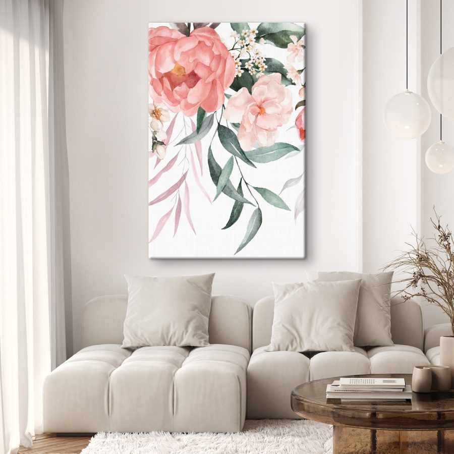 Zachte pasteltinten dansen in aquarel