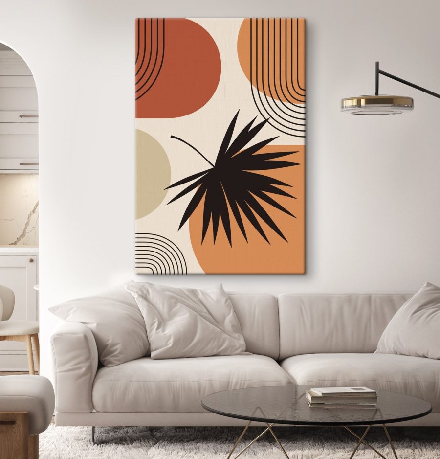 Zwart blad met bruine en bruine cirkels