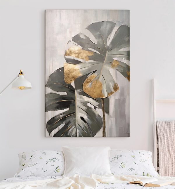 Abstract Monstera met Metaalaccenten Abstract Monstera met Metaalaccenten