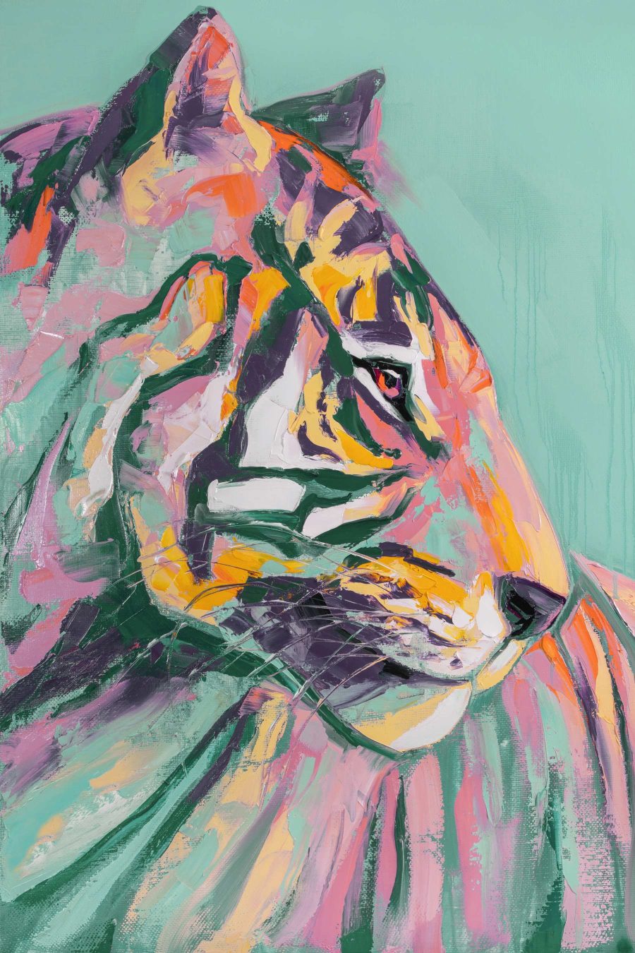 Schilderij van een tijger Schilderij van een tijger