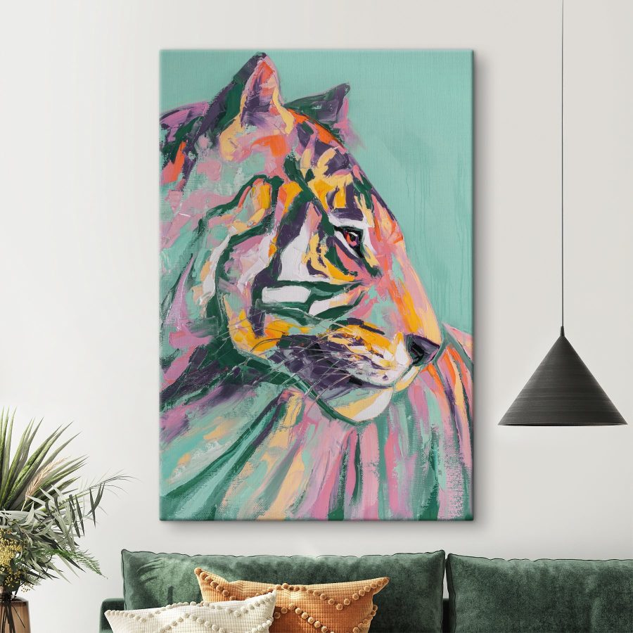 Schilderij van een tijger Schilderij van een tijger
