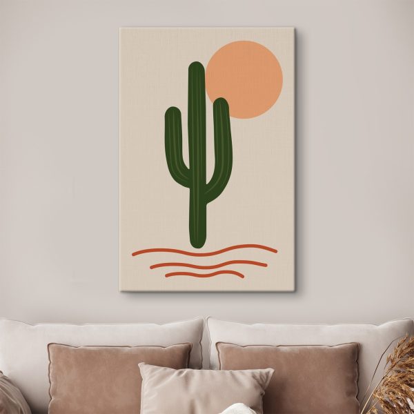 Cactus met een zon erachter Cactus met een zon erachter