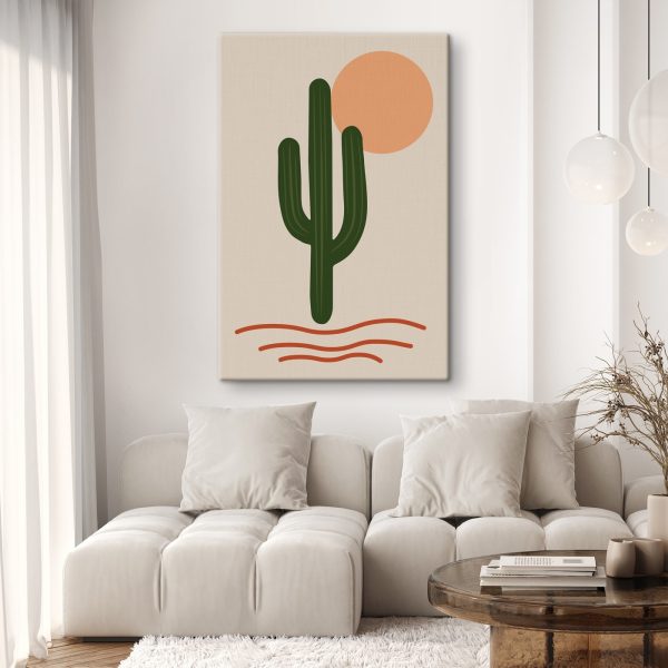 Cactus met een zon erachter Cactus met een zon erachter