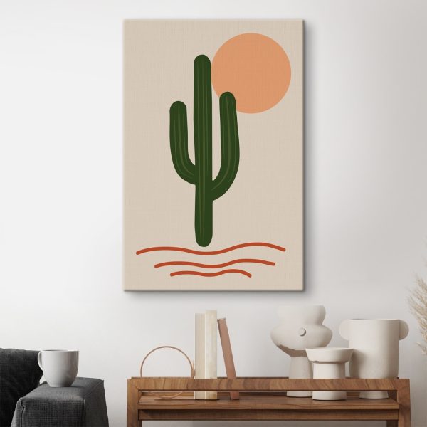 Cactus met een zon erachter Cactus met een zon erachter