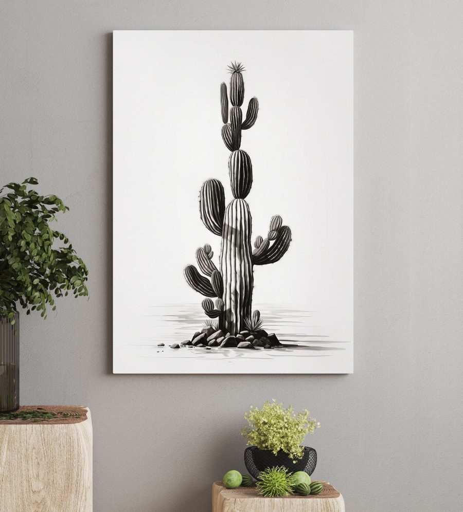 Cactus met een witte achtergrond