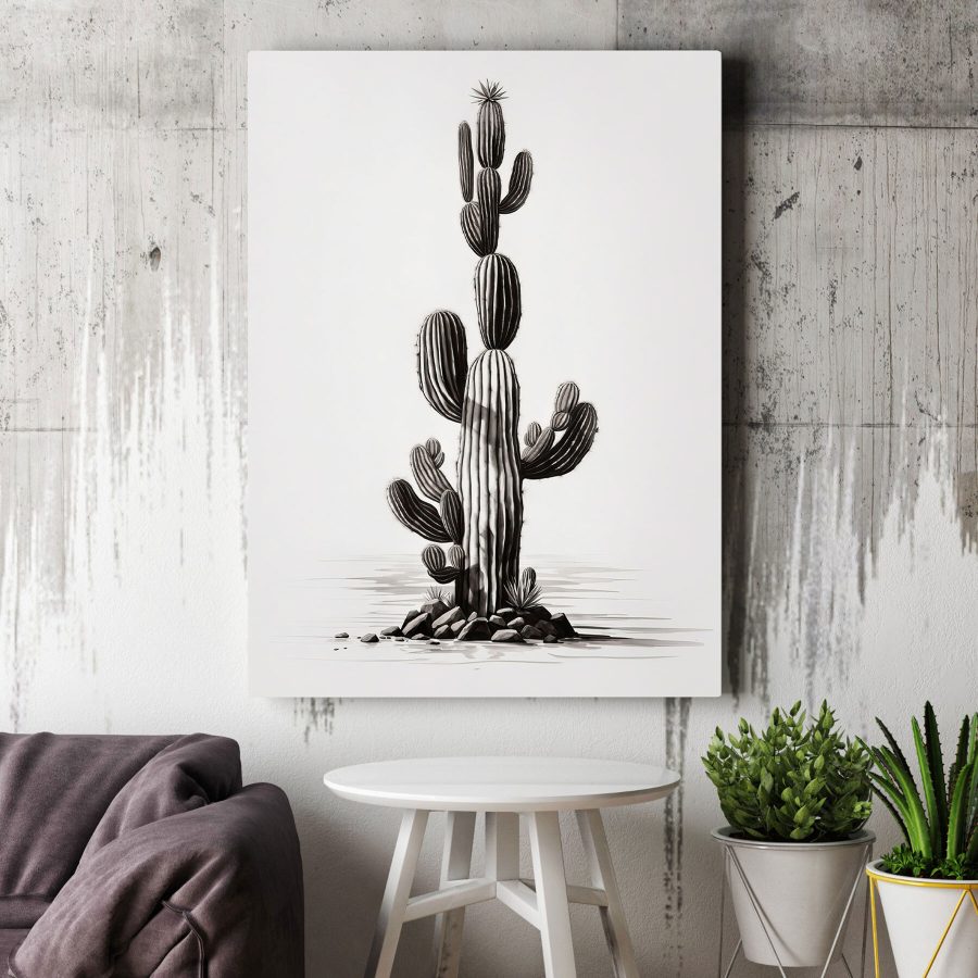 Cactus met een witte achtergrond