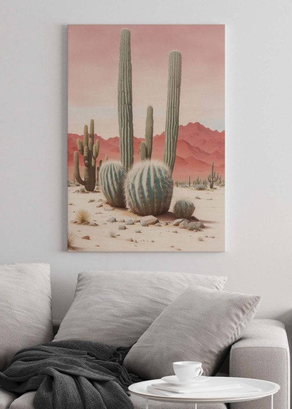 Groep cactussen in een woestijn Groep cactussen in een woestijn