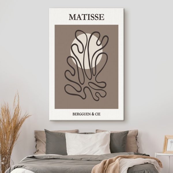 Bruine en witte tekening van een plant Bruine en witte tekening van een plant