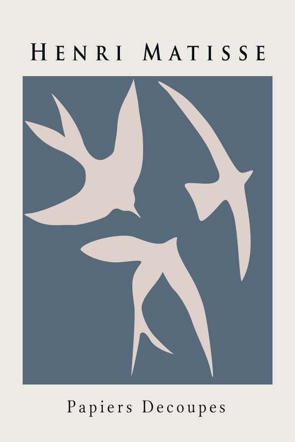 Groep vogels op een blauwe achtergrond Groep vogels op een blauwe achtergrond