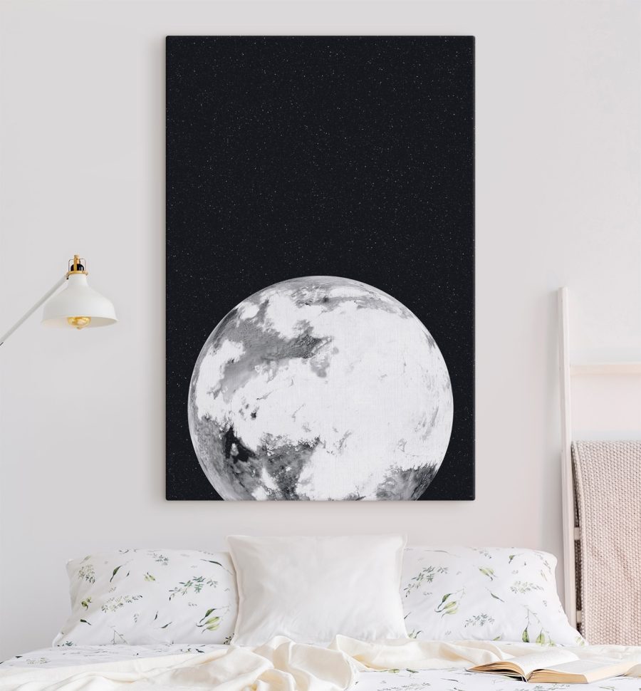 Planeet in de ruimte met sterren