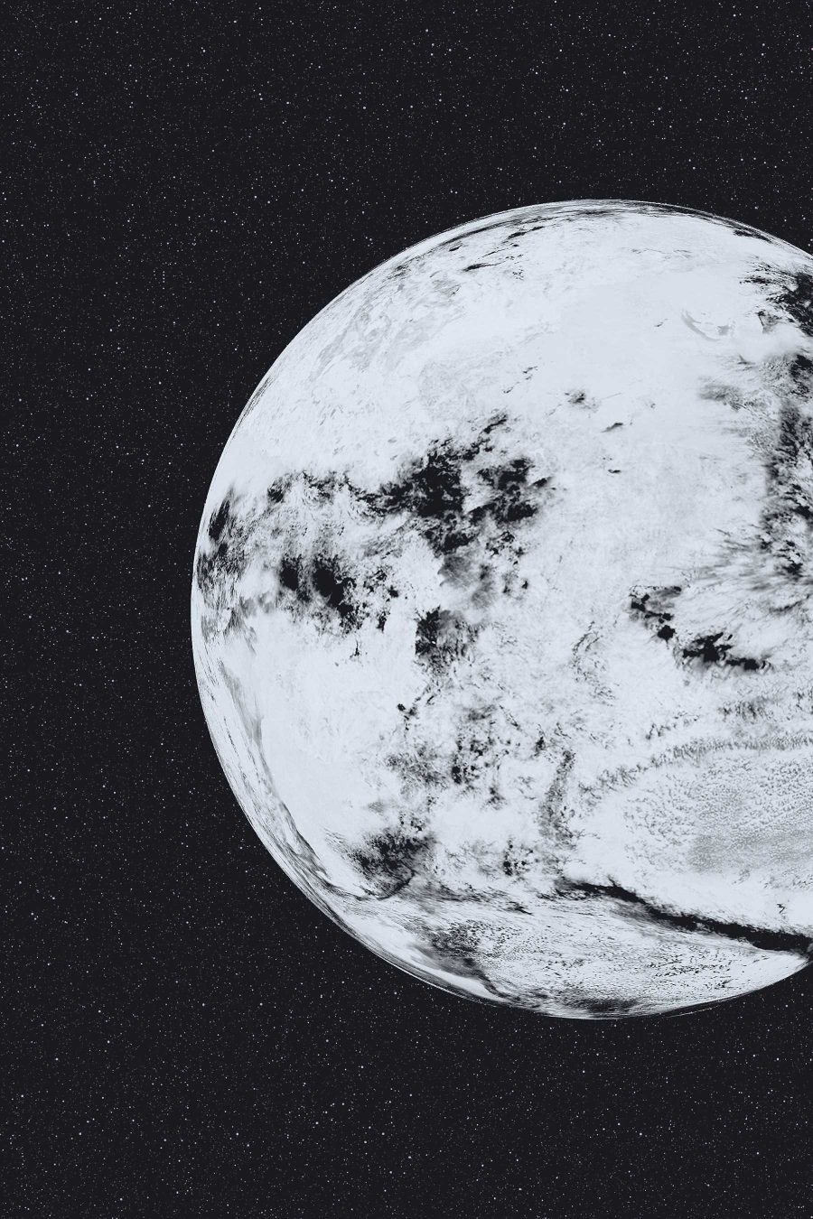 Planeet in de ruimte met sterren