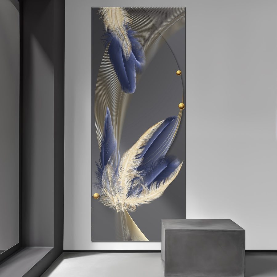 Elegante veren in een harmonieuze stroom