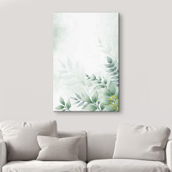 Green leaves on a white background Green leaves on a white background