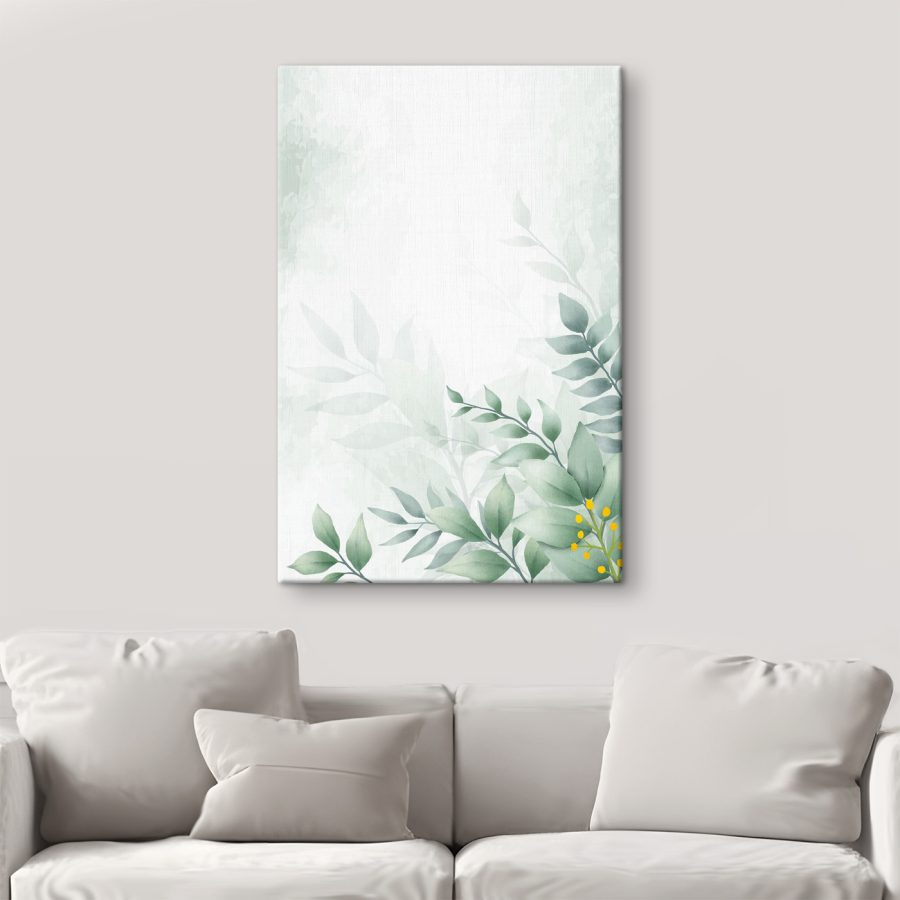 Green leaves on a white background Green leaves on a white background