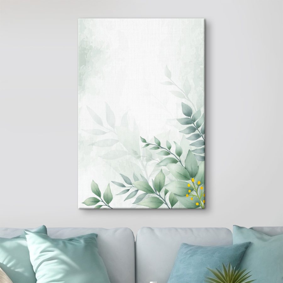 Green leaves on a white background Green leaves on a white background