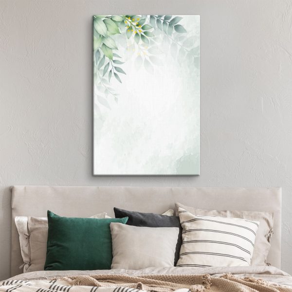 Witte achtergrond met groene bladeren Witte achtergrond met groene bladeren