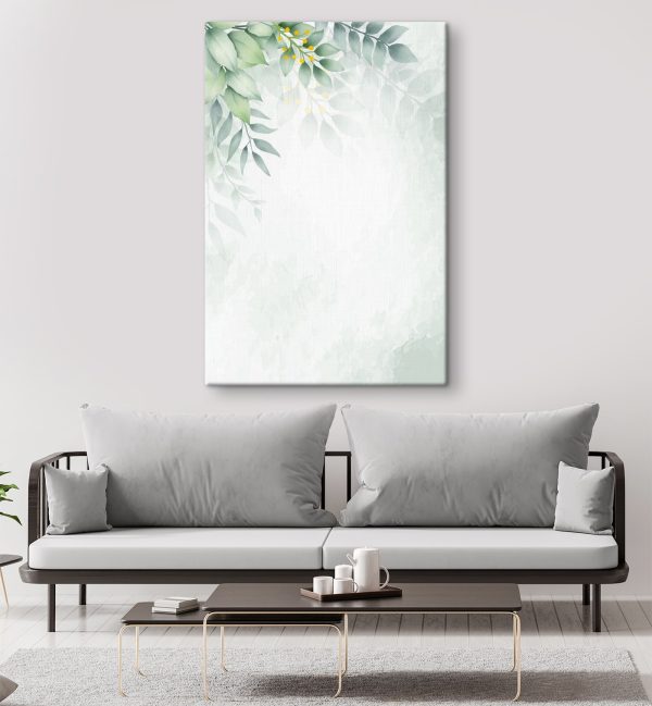 Witte achtergrond met groene bladeren Witte achtergrond met groene bladeren