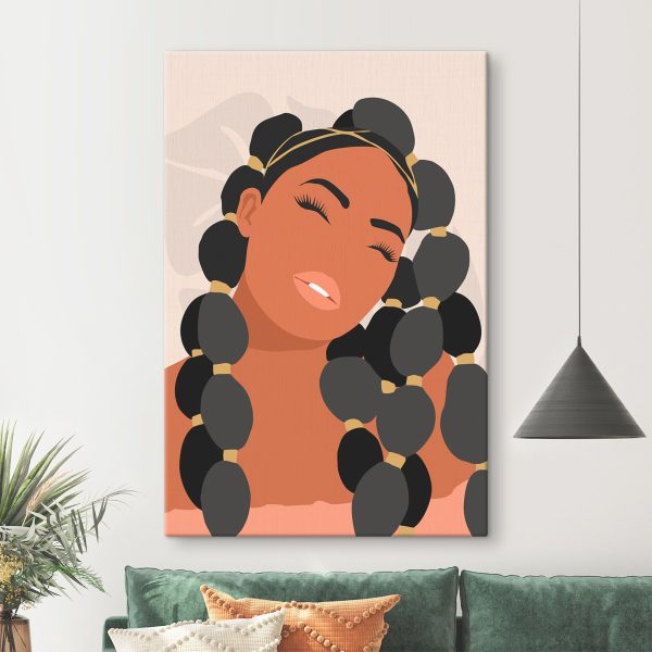 Vrouw met gevlochten haar Vrouw met gevlochten haar