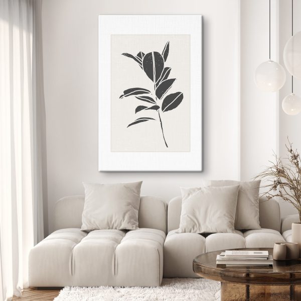 Zwart-wit tekening van een plant Zwart-wit tekening van een plant