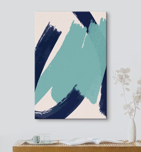 Blauwe en witte penseelstreken Blauwe en witte penseelstreken