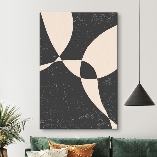 Canvas Schilderijen Canvas Schilderijen Zwart-wit patroon (Artikelnummer: s36456)