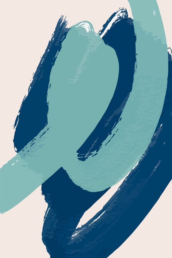 Blauwe en witte penseelstreken Blauwe en witte penseelstreken