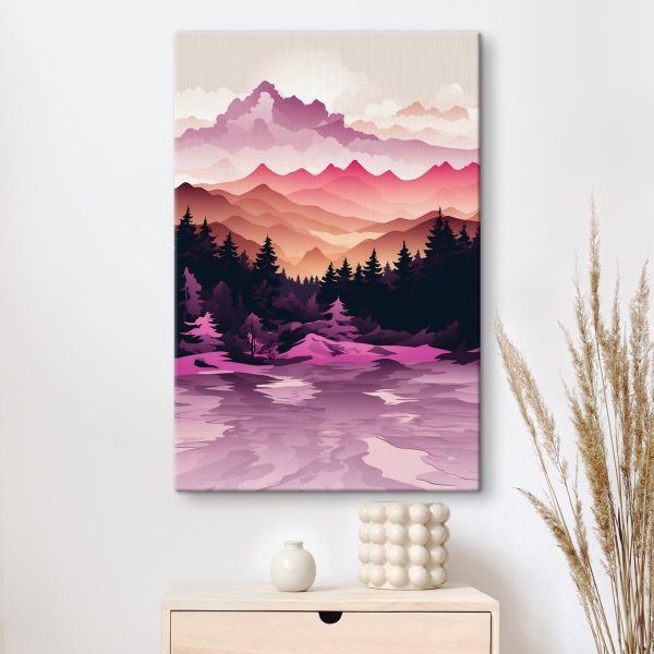 Landschap met bergen en bomen Landschap met bergen en bomen