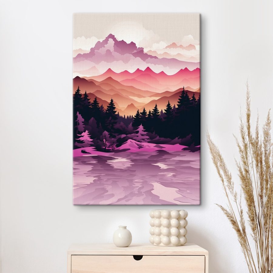 Landschap met bergen en bomen Landschap met bergen en bomen