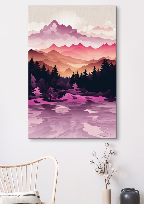 Landschap met bergen en bomen Landschap met bergen en bomen