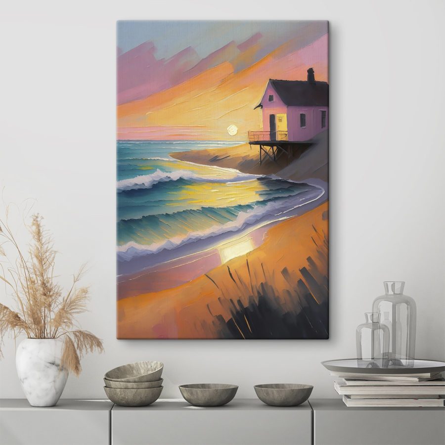 Huis op een strand