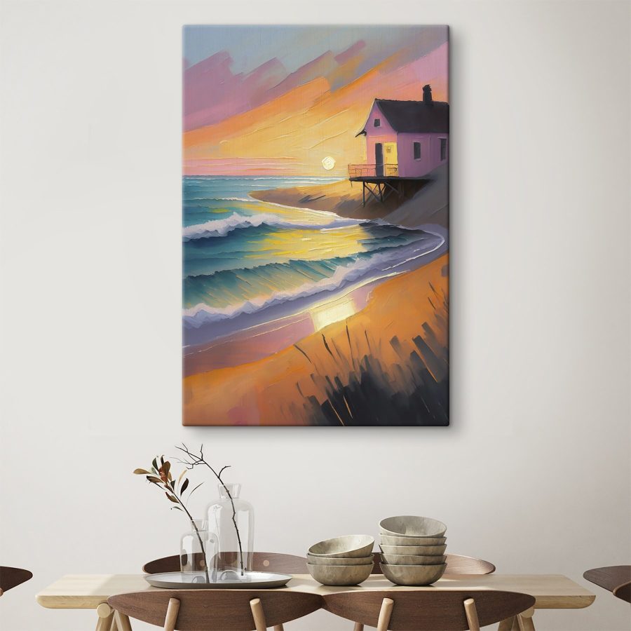 Huis op een strand