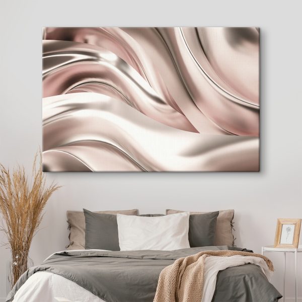Vloeiende schoonheid in metallic golven Vloeiende schoonheid in metallic golven