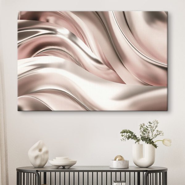 Vloeiende schoonheid in metallic golven Vloeiende schoonheid in metallic golven