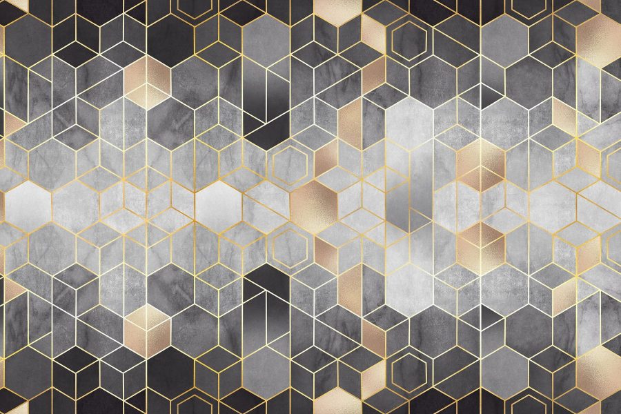 Geometrische patronen in neutrale tinten