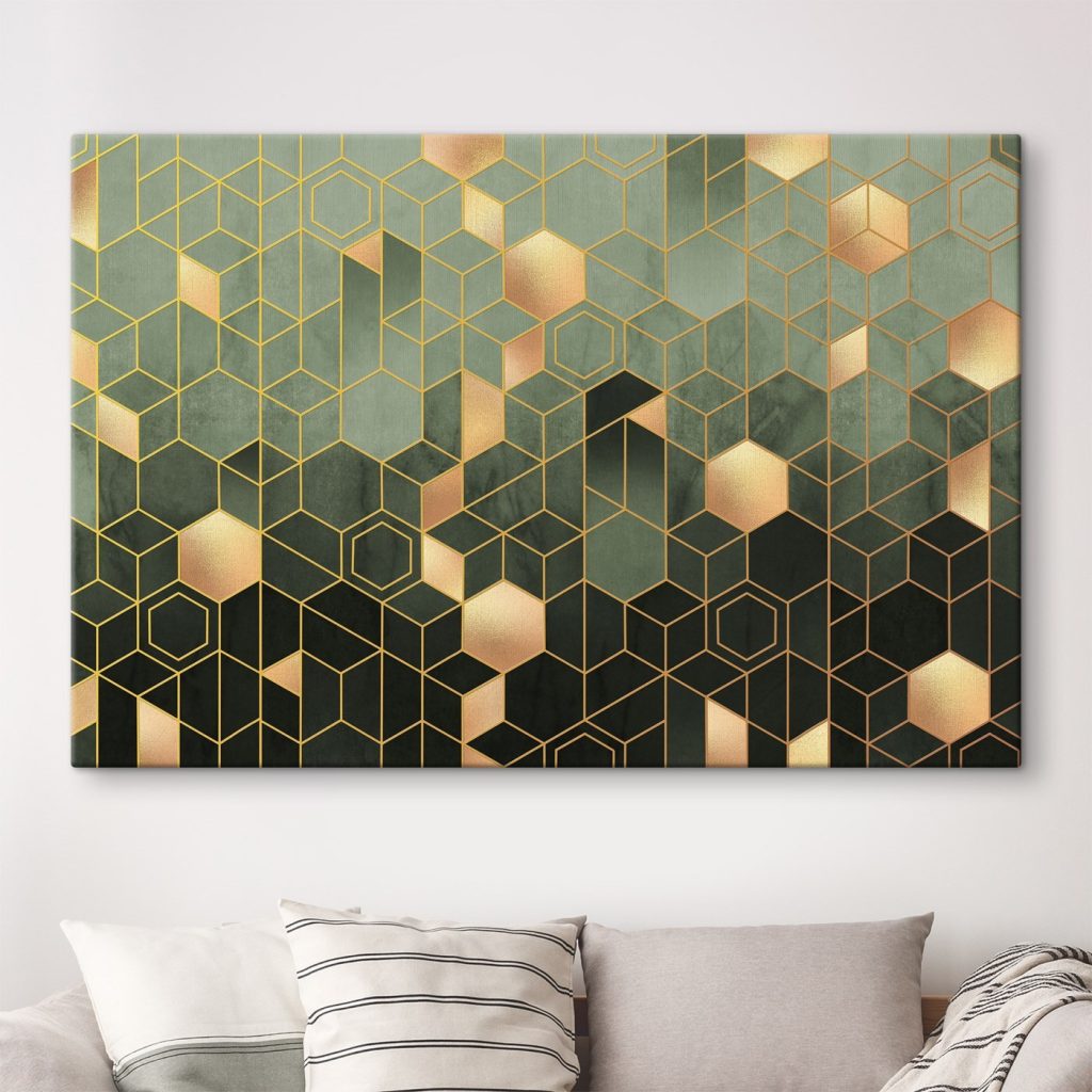Pattern of hexagons and squares
