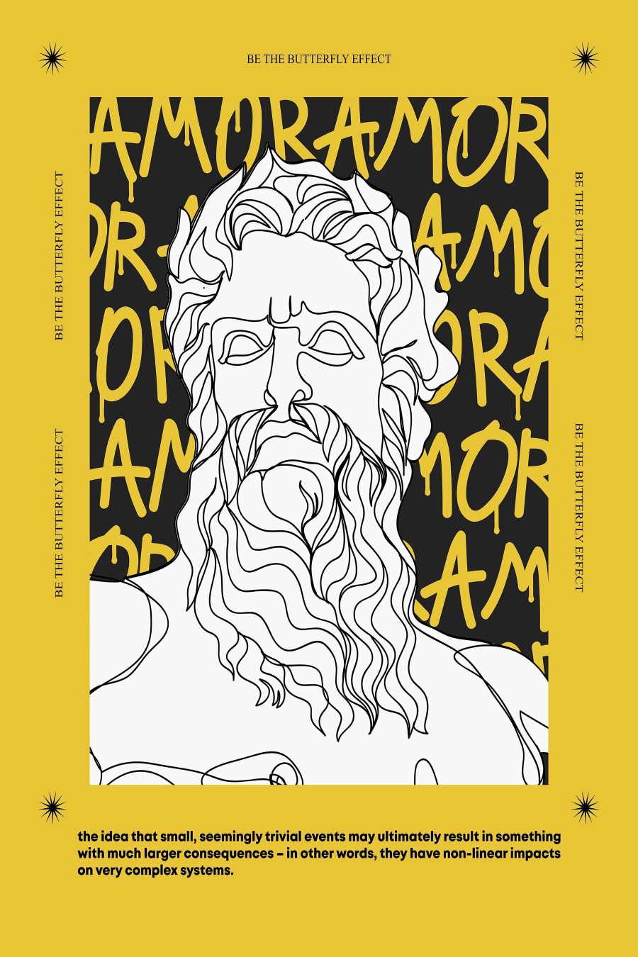 Poster met man&#8217s gezicht