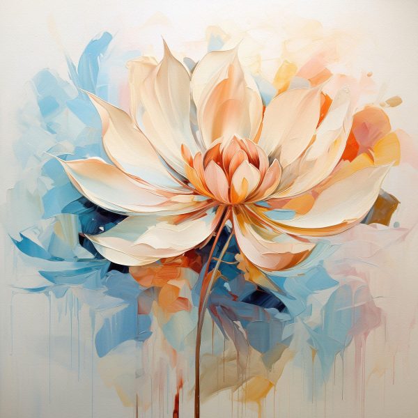 Schilderij van een bloem Schilderij van een bloem