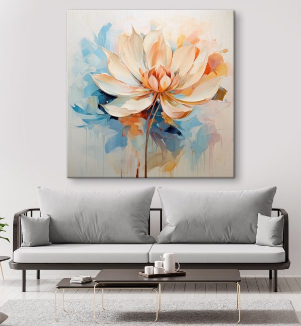 Schilderij van een bloem Schilderij van een bloem