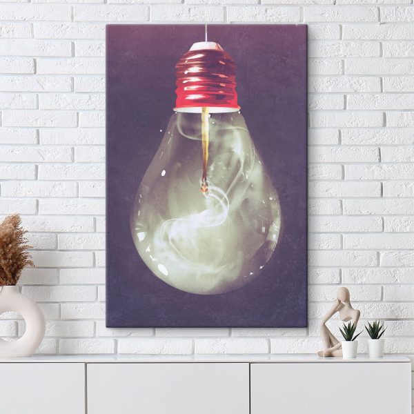Gloeilamp met vuur Gloeilamp met vuur