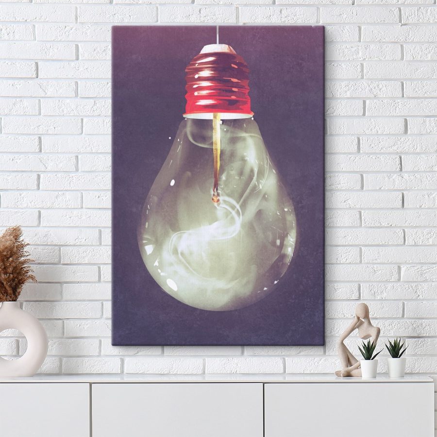 Gloeilamp met vuur Gloeilamp met vuur
